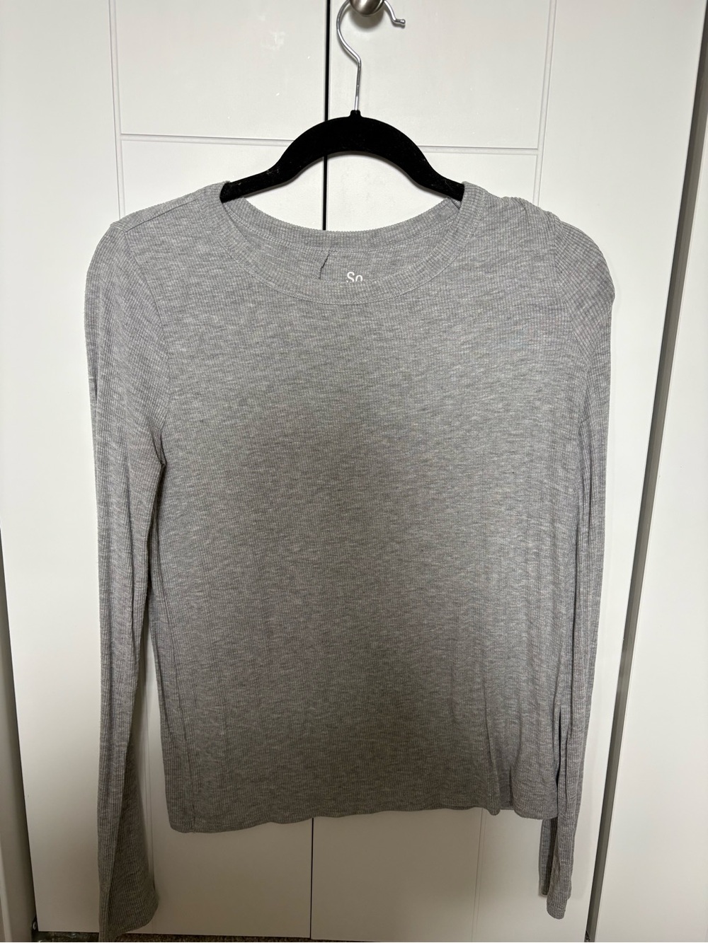 SO womens grey long sleeve